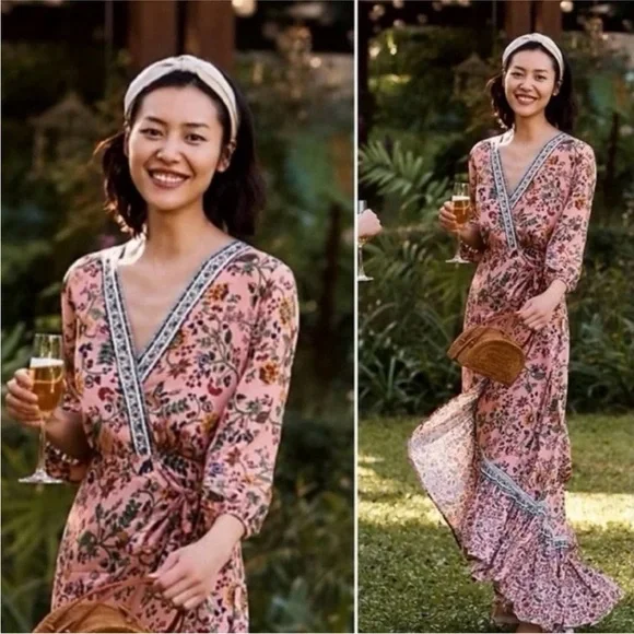 FARM Rio Floral Maxi Dress - Pink and Blue - Picture 2 of 13